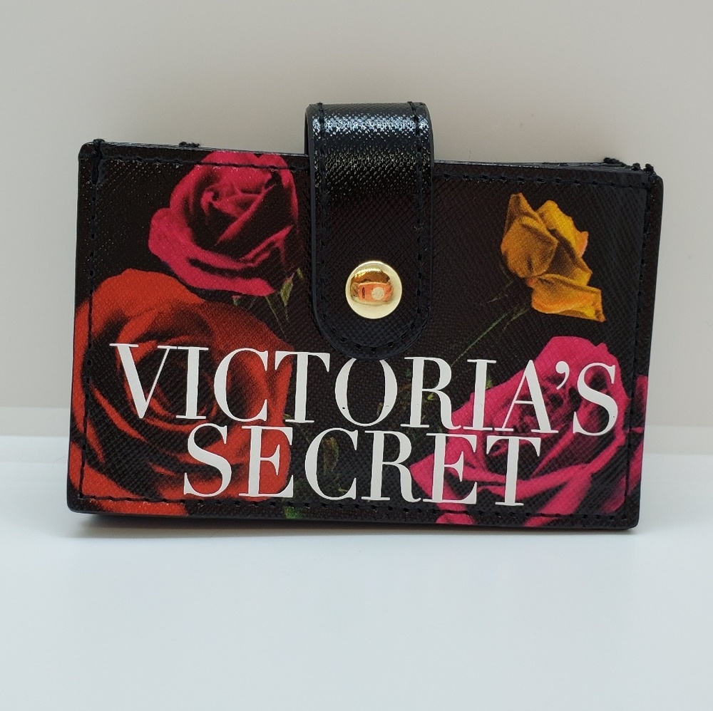 Victoria's Secret Bold Floral Accordion Card Case